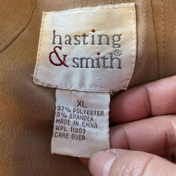 VTG Hastings & Smith Women Jacket Sz L Tan Snap Button Pocket Western Old Money - Picture 4 of 11